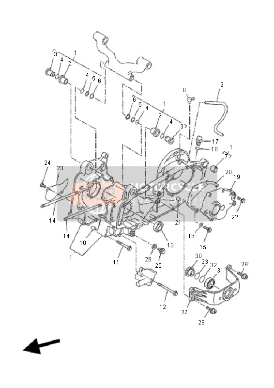 Yamaha YP250R SPORT X-MAX 2011 Crankcase for a 2011 Yamaha YP250R SPORT X-MAX